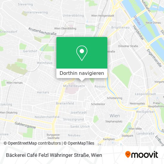 Bäckerei Café Felzl Währinger Straße Karte