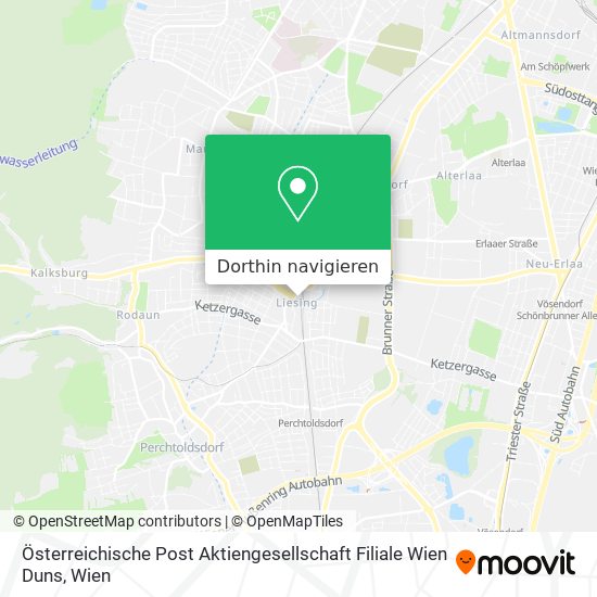 Österreichische Post Aktiengesellschaft Filiale Wien Duns Karte