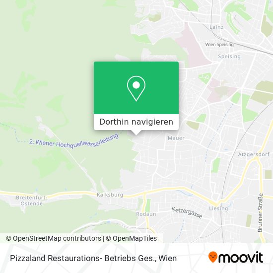 Pizzaland Restaurations- Betriebs Ges. Karte