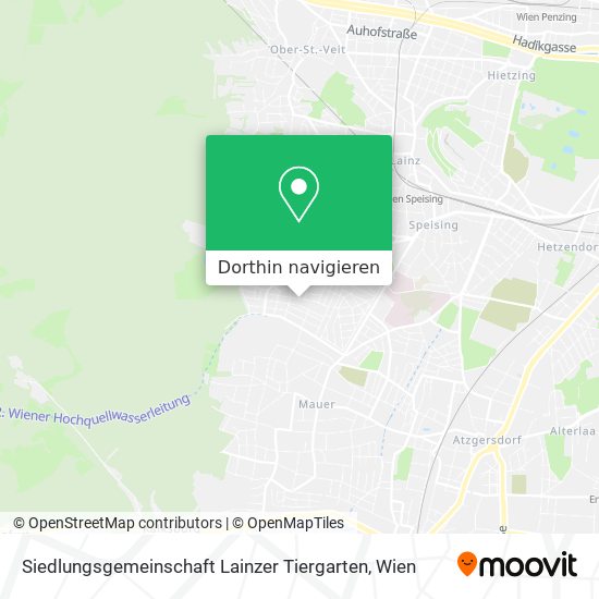 Siedlungsgemeinschaft Lainzer Tiergarten Karte