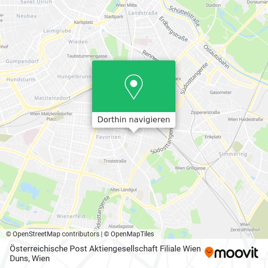 Österreichische Post Aktiengesellschaft Filiale Wien Duns Karte