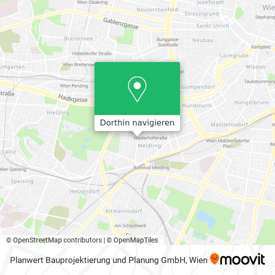 Planwert Bauprojektierung und Planung GmbH Karte