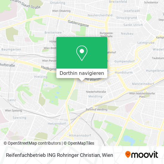 Reifenfachbetrieb ING Rohringer Christian Karte