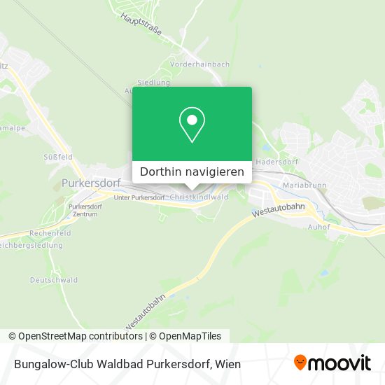 Bungalow-Club Waldbad Purkersdorf Karte