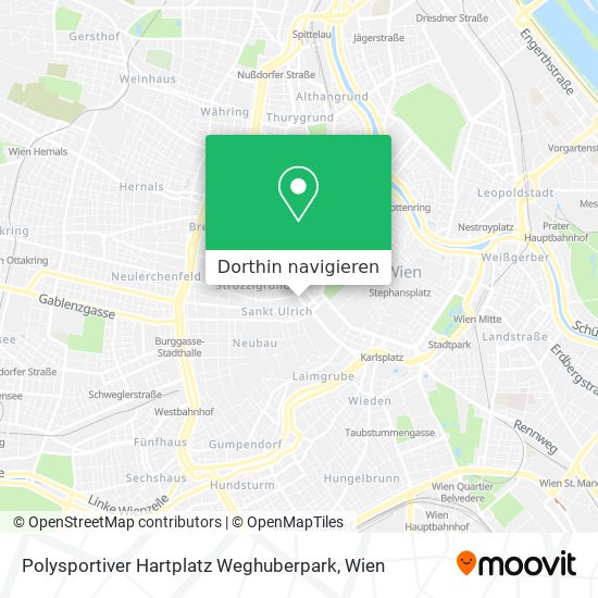 Polysportiver Hartplatz Weghuberpark Karte