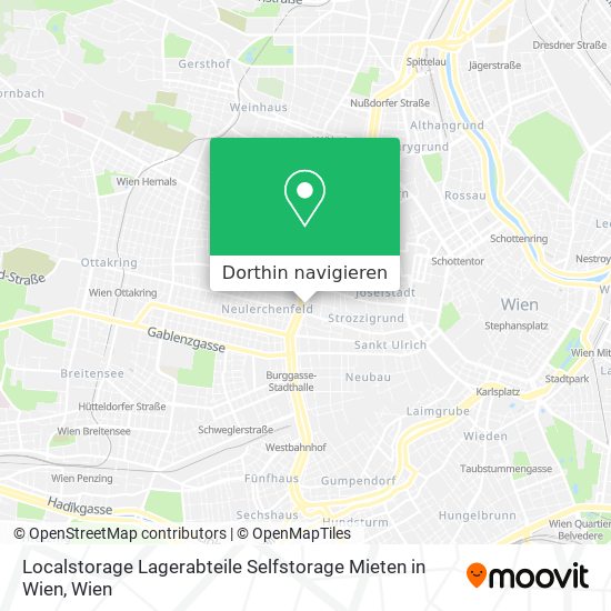 Localstorage Lagerabteile Selfstorage Mieten in Wien Karte