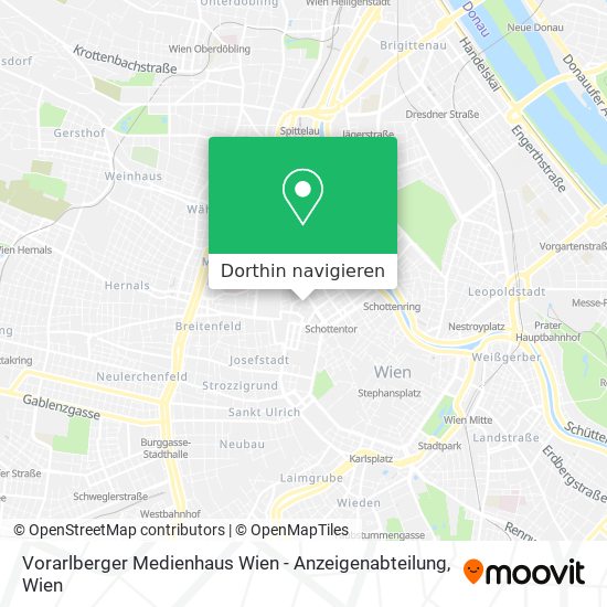 Vorarlberger Medienhaus Wien - Anzeigenabteilung Karte