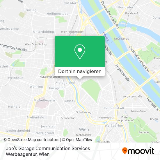 Joe's Garage Communication Services Werbeagentur Karte