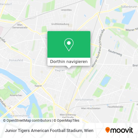 Junior Tigers American Football Stadium Karte