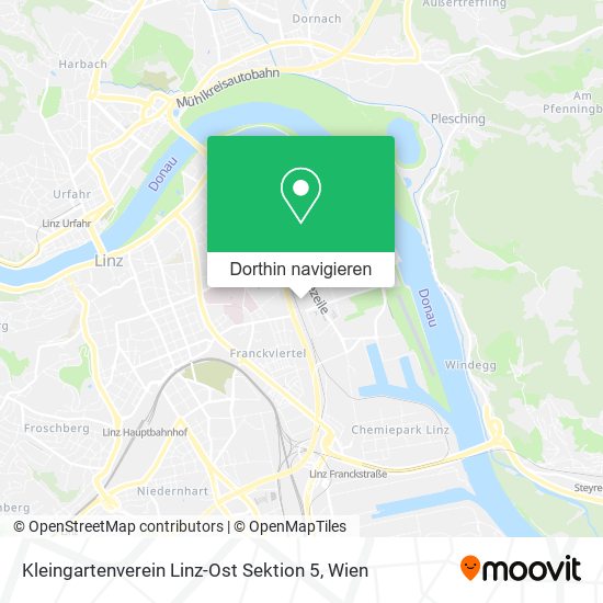 Kleingartenverein Linz-Ost Sektion 5 Karte