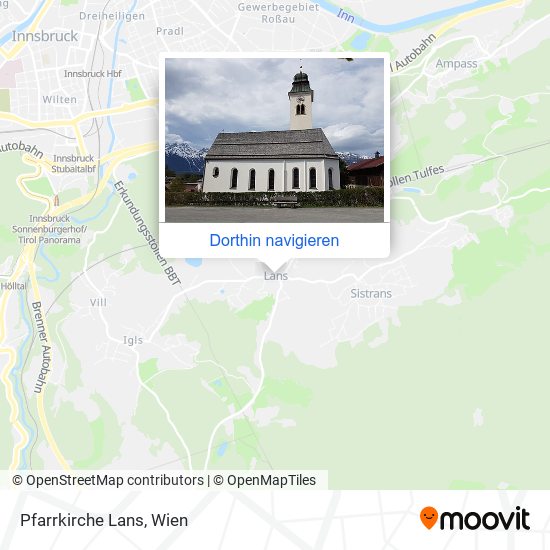 Pfarrkirche Lans Karte