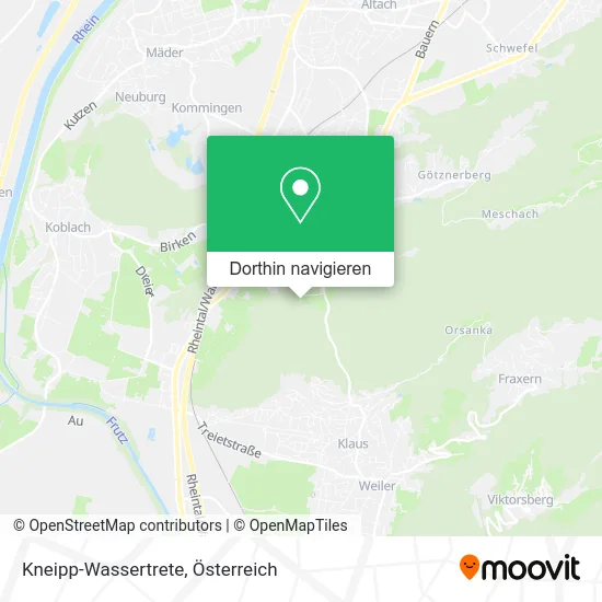 Kneipp-Wassertrete Karte