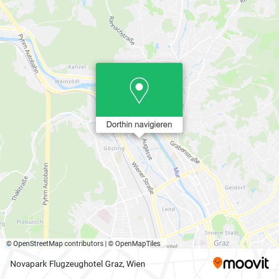 Novapark Flugzeughotel Graz Karte