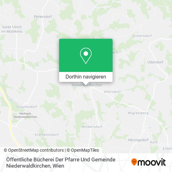 Öffentliche Bücherei Der Pfarre Und Gemeinde Niederwaldkirchen Karte