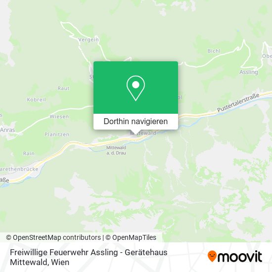 Freiwillige Feuerwehr Assling - Gerätehaus Mittewald Karte