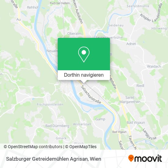 Salzburger Getreidemühlen Agrisan Karte