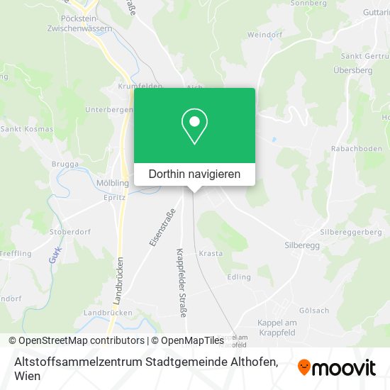 Altstoffsammelzentrum Stadtgemeinde Althofen Karte