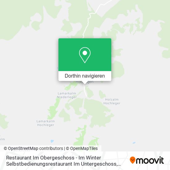 Restaurant Im Obergeschoss - Im Winter Selbstbedienungsrestaurant Im Untergeschoss Karte