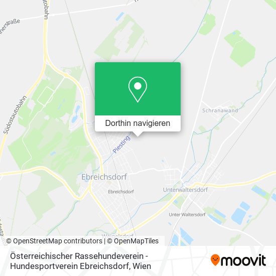 Österreichischer Rassehundeverein - Hundesportverein Ebreichsdorf Karte