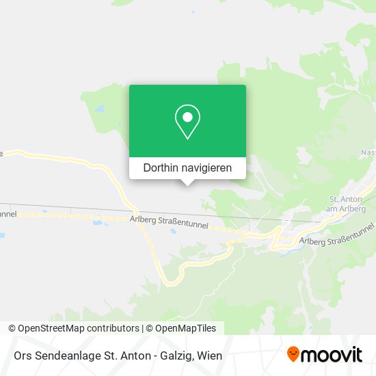 Ors Sendeanlage St. Anton - Galzig Karte