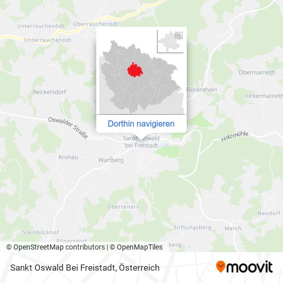 Sankt Oswald Bei Freistadt Karte