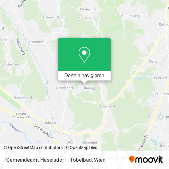 Gemeindeamt Haselsdorf - Tobelbad Karte