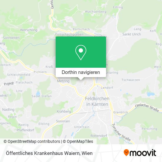 Öffentliches Krankenhaus Waiern Karte