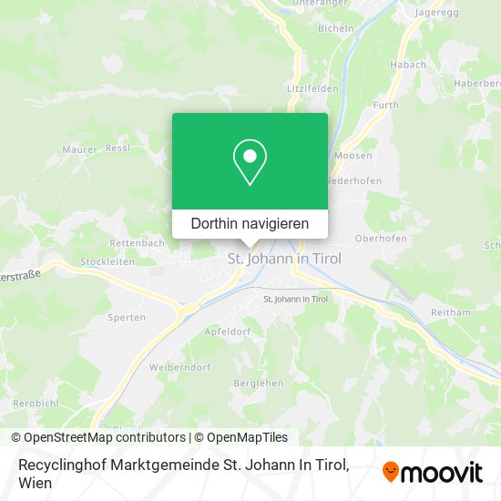 Recyclinghof Marktgemeinde St. Johann In Tirol Karte