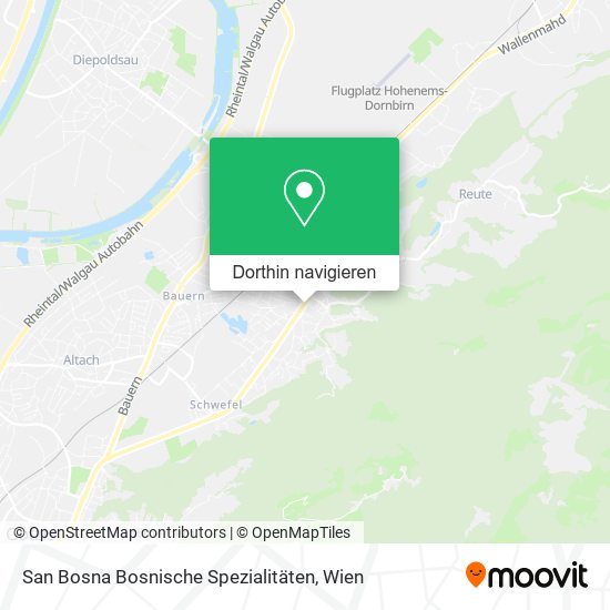San Bosna Bosnische Spezialitäten Karte
