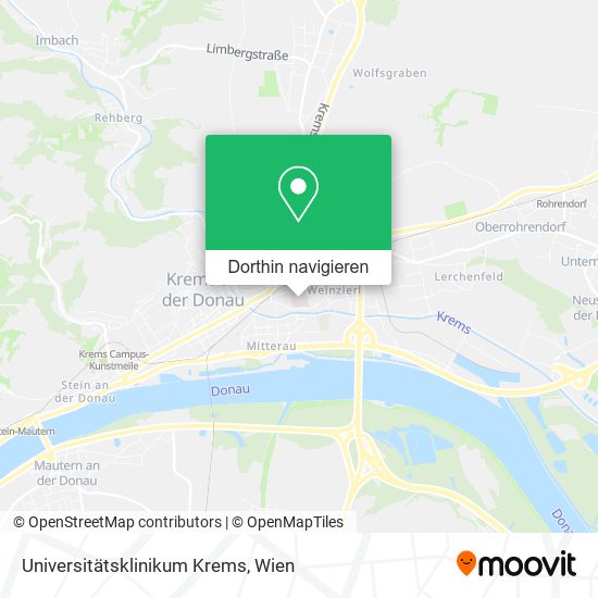 Universitätsklinikum Krems Karte
