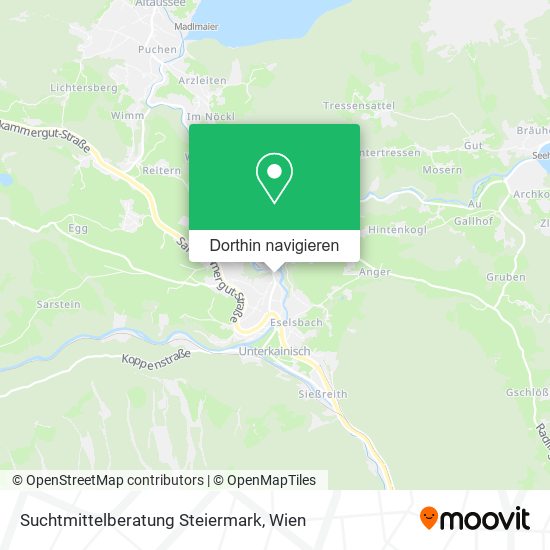 Suchtmittelberatung Steiermark Karte