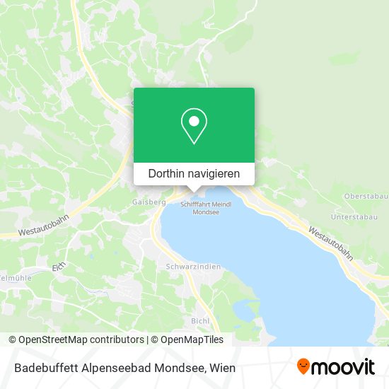 Badebuffett Alpenseebad Mondsee Karte
