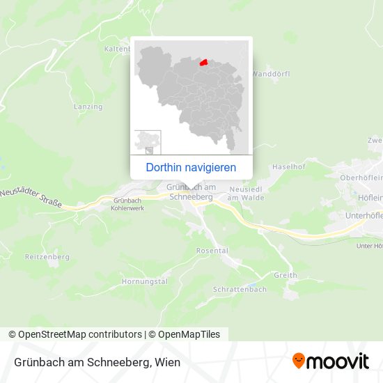 Grünbach am Schneeberg Karte