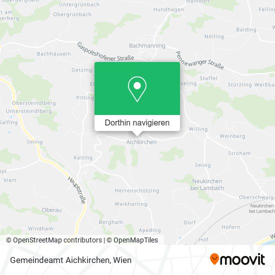 Gemeindeamt Aichkirchen Karte