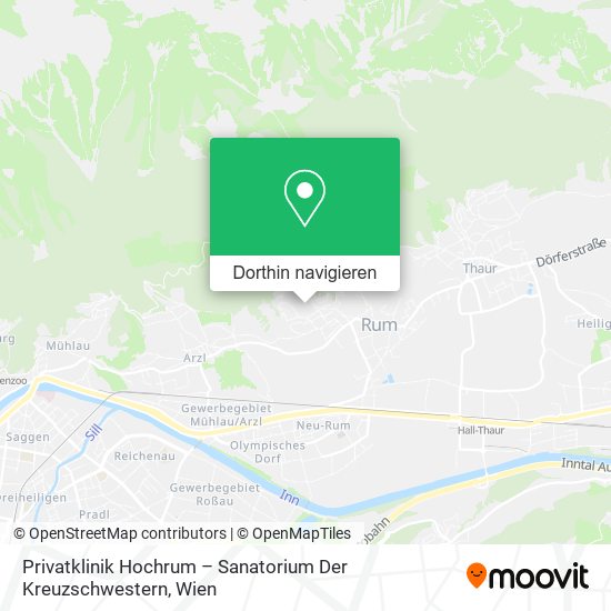 Privatklinik Hochrum – Sanatorium Der Kreuzschwestern Karte