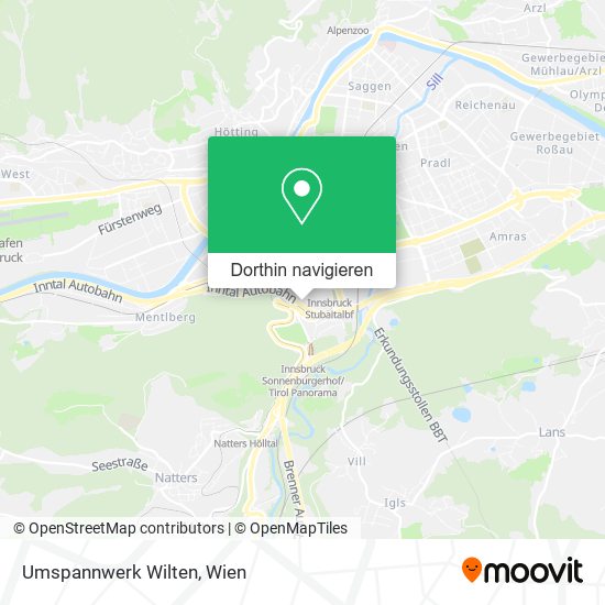 Umspannwerk Wilten Karte