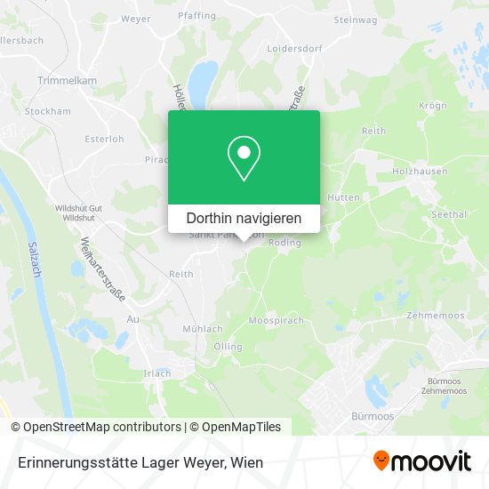Erinnerungsstätte Lager Weyer Karte
