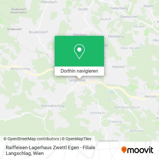 Raiffeisen-Lagerhaus Zwettl Egen - Filiale Langschlag Karte