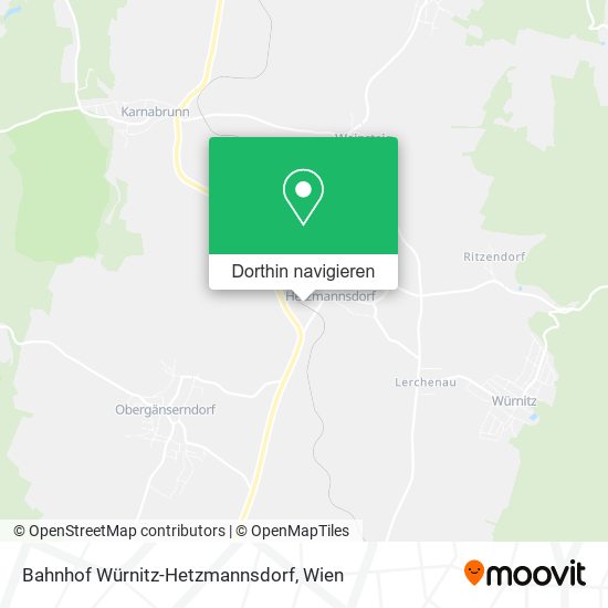 Bahnhof Würnitz-Hetzmannsdorf Karte