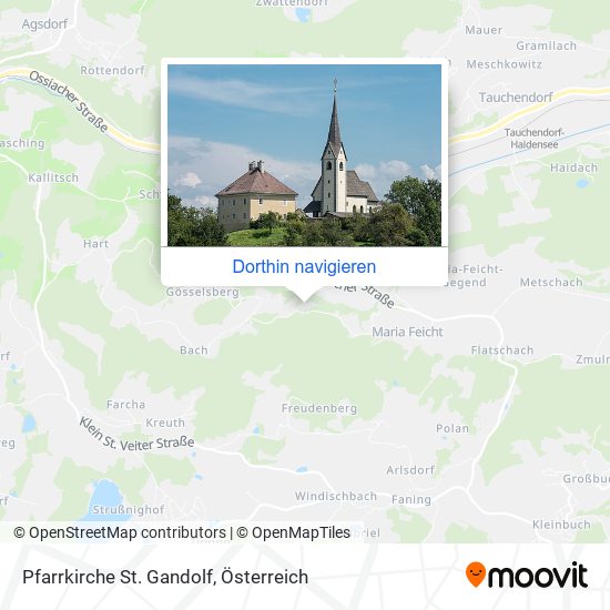 Pfarrkirche St. Gandolf Karte