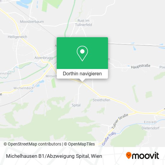 Michelhausen B1 / Abzweigung Spital Karte