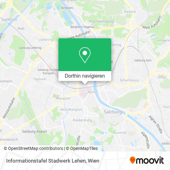 Informationstafel Stadwerk Lehen Karte