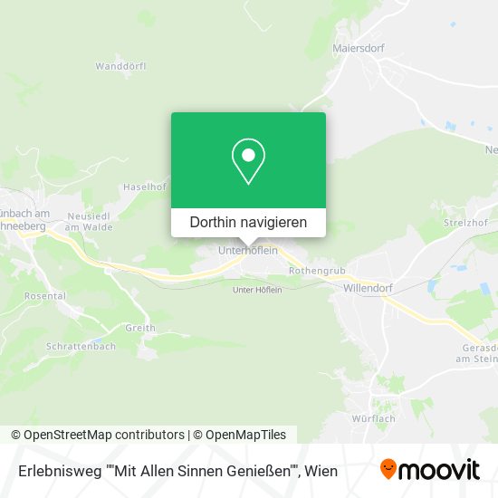 Erlebnisweg ""Mit Allen Sinnen Genießen"" Karte