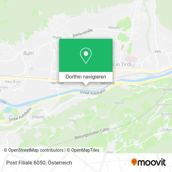 Post Filiale 6050 Karte