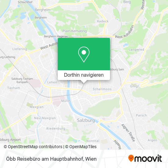 Öbb Reisebüro am Hauptbahnhof Karte