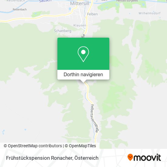 Frühstückspension Ronacher Karte