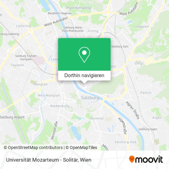 Universität Mozarteum - Solitär Karte