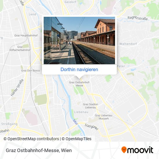 Graz Ostbahnhof-Messe Karte