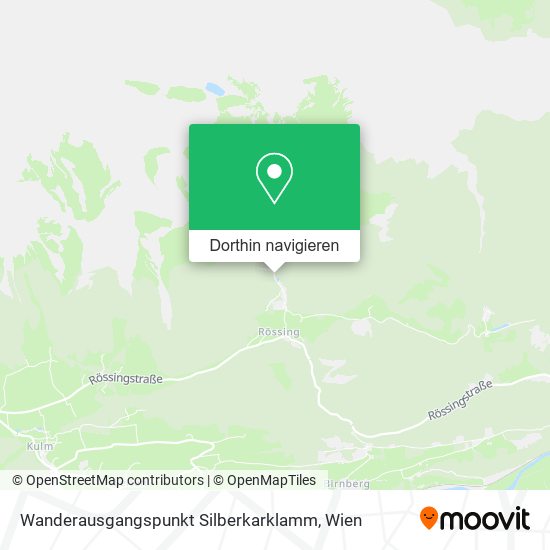 Wanderausgangspunkt Silberkarklamm Karte