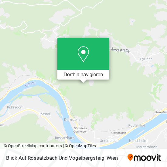 Blick Auf Rossatzbach Und Vogelbergsteig Karte